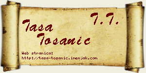 Tasa Tošanić vizit kartica